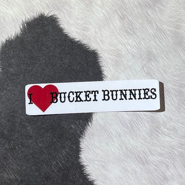 I Heart Bucket Bunnies Sticker, Lineman Hard Hat Sticker, Power lineman Decal, Blue collar lineman decal, line life, high voltage , Union