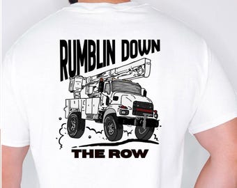 Bucket Truck Lineman Shirt Blue collar worker union trade line life