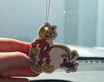 Reddy Killowatt Car Air Freshener: Black Ice Scent, Union Lineman Gift