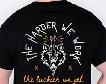 Blue Collar Wolf Graphic Tee | Tradesmen, Lineman, Mechanic Apparel