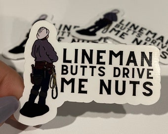 Lineman Sticker, linewife sticker, hard hat decal, power lineman, hard hat sticker, line life, high voltage, union made, sparky electrician