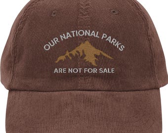 National Parks Corduroy Hat, Embroidered Mountain Cap