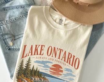 Maglietta vintage del Lago Ontario, Maglietta da attivista, Maglietta Comfort Colors Canada, Maglietta anti-Trump discreta, Maglietta da viaggio FDT