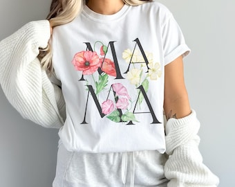 Floral Mama T-Shirt - Botanical Mother's Day Tee