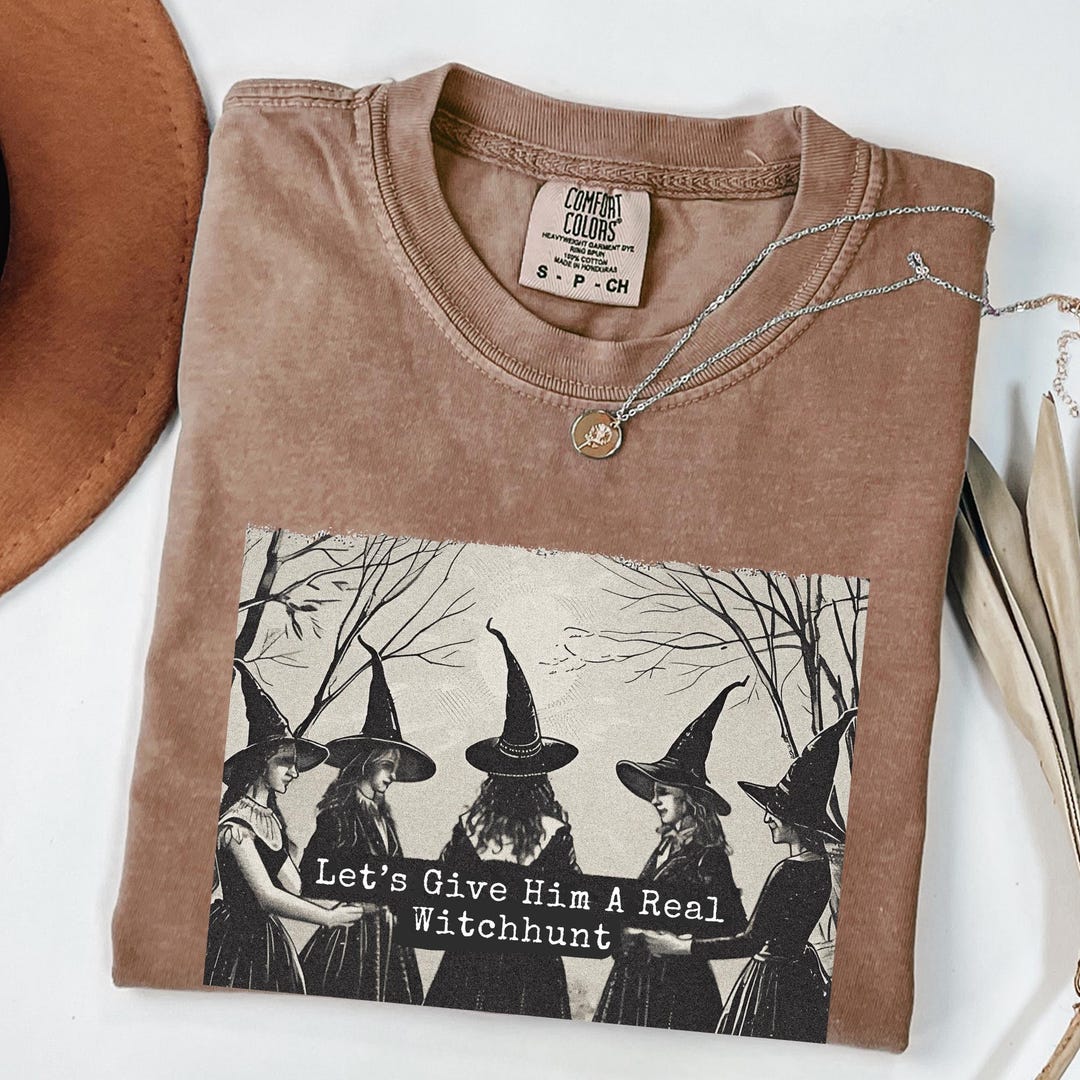 Witch Hunt Comfort Colors T-shirt, Halloween Graphic Tee, Spooky Season ...