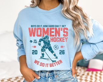 Hockey Sweatshirt for Women, Sassy Hockey Sweater, Game Day Sweatshirt, Hockey Mom TShirt, Hockey Lover Crewneck