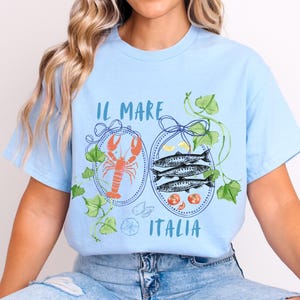La Dolce Vita Shirt Italian Summer Seafood Shirt Lobster Shirt Amalfi Coast Shirt Sardine Shirt Tomato Girl Summer Shirt Fisherman Aesthetic