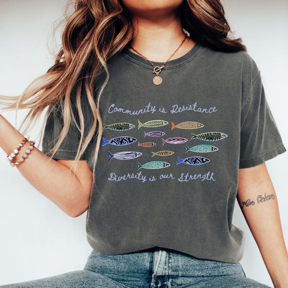 Anti ICE Community is Resistance Shirt Anti Trump Sardine Shirt Democracy Shirt Anti-Fascist Shirt, DEI Shirt, Activist Shirt, Resist Shirt