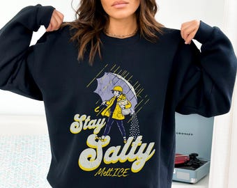 Subtle Anti ICE Stay Salty Crewneck Pro Democracy Protest Sweater