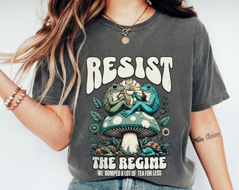 Frosch widerstehen dem Bitterreform-T-Shirt, lustiges politisches T-Shirt, Unisex Grafik-Oberteil