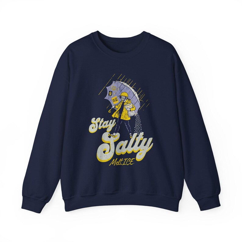 Stay Salty Anti ICE Crewneck, Protest Sweatshirt, Pro Democracy Top, Fck ICE Sweater image 13