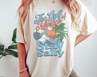 Gulf of Mexico Stay Salty Retro Comfort Colors T-Shirt Summer Protest Tee Anti Trump Gulf Coast Shirt, FDT ,Anti Maga Shirt