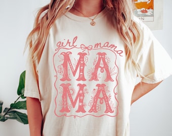 Girl Mama Floral Graphic Tee - Mom T-Shirt