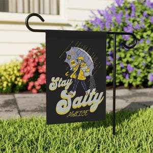 Anti ICE Stay Salty Garden Flag, House Banner, Abolish ICE Garden Flag, No One Is Illegal Garden Flag, Resistance Activist Decor, image 3