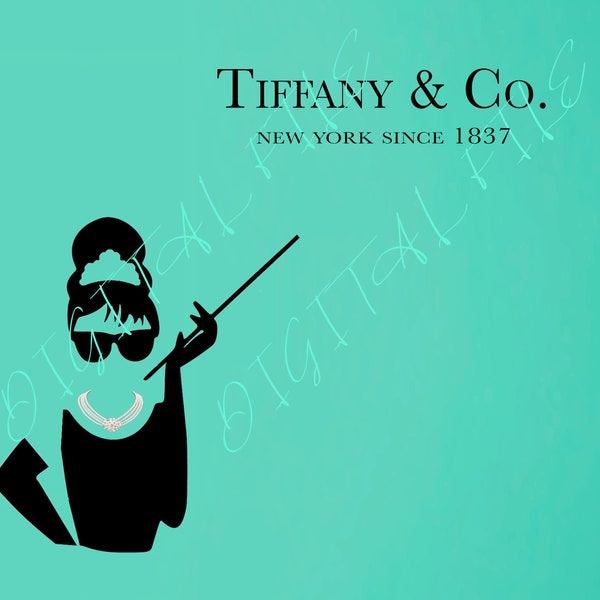 Audrey Hepburn Tiffany 20 oz. Tumbler DIGITAL FILE png jpg for sublimation