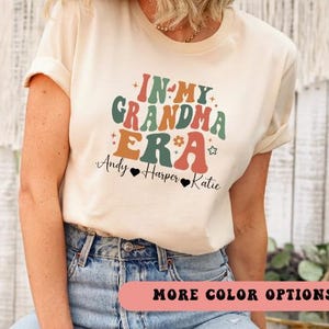 Grandma Shirt With Grandkids Names, Personalized Nana Shirt, Grandkids Names Shirt, Custom Grandma Retro Shirt, Mothers Day Gift, Nana Gift