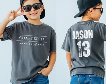 Custom 13th birthday shirt boy, 13th birthday boy gift, 13th birthday gift for son, 13th birthday shirt for him, 13th outfit for boys