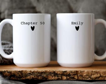 50th birthday gifts for women, 50th birthday mug custom 50 birthday gift for her personalized birthday mug in my fifty era chapter cup