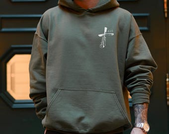 Cross Hoodie for men, Christian Faith Hoodie, Bible Verse, Christian Hoodie for men, Bible Verse Sweatshirt, Christmas Christian gift men