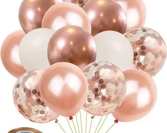 Rose Gold Birthday Balloons For Girls Happy Birthday Decorations Women Girls Birthday Party Decor,