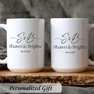 Couples Gift Personalized Mr and Mrs Coffee Mugs, Custom Mr Mrs Coffee Mugs, Husband and Wife Mugs, New Bride and Groom Set, New wife Gift