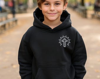 Christian Youth hoodie, Christian kids shirt, Gift for Christian Kids, Bible Verse Hoodie Child of God Hoodie, Cross Hoodie for kids youth