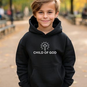 Christian Youth hoodie, Christian kids shirt, Gift for Christian Kids, Bible Verse Hoodie Child of God Hoodie, Cross Hoodie for kids youth