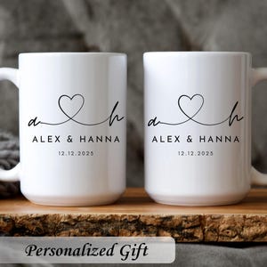 Couples Gift Personalized Mr and Mrs Coffee Mugs, Custom Mr Mrs Coffee Mugs, Husband and Wife Mugs, New Bride and Groom Set, New wife Gift