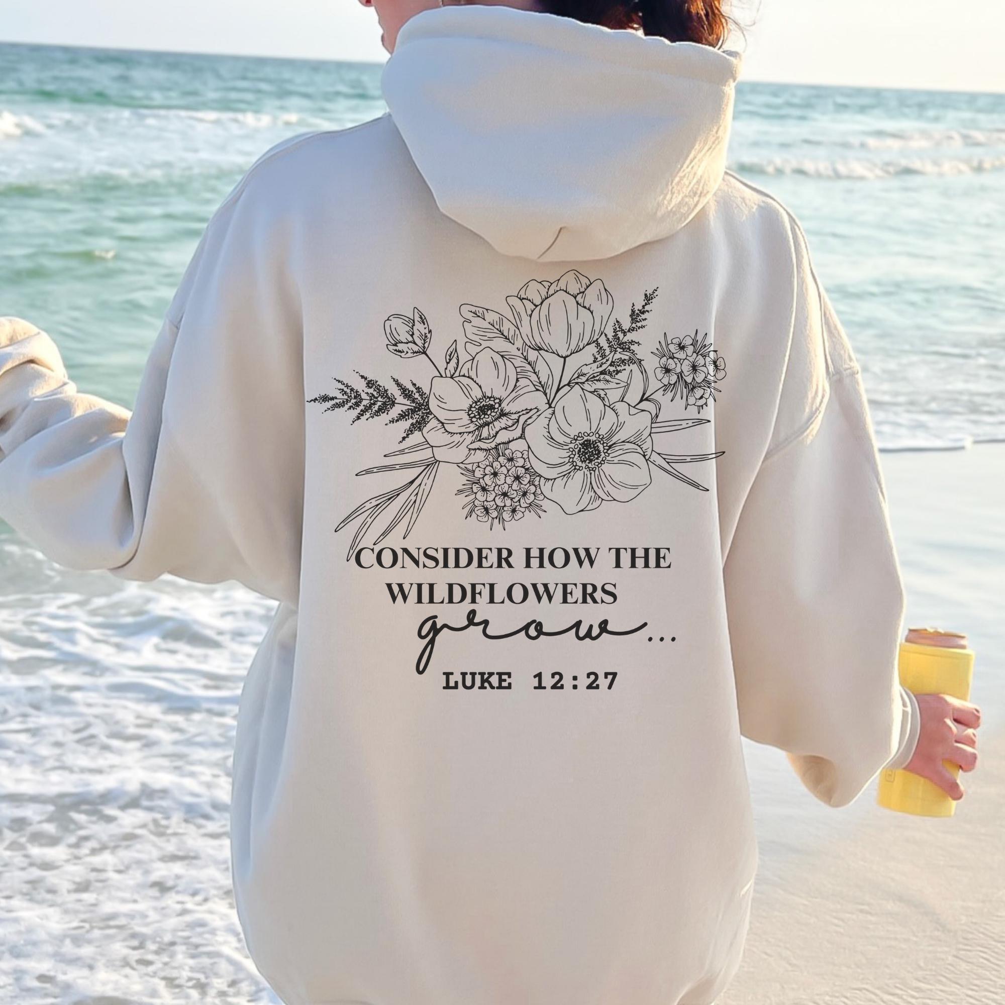 Christian hoodies for women, Trendy Christian Hoodie, Words on Back Hoodie, Jesus Loves You, Christian Apparel Merch, Bible Verse Hoodie