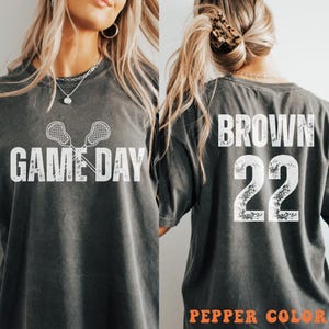 Custom Lacrosse Mom Shirt, Personalize name and number Lacrosse Shirt, Sports Mom Shirt, Lacrosse Sports Tee Gifts Game day