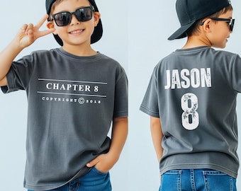 Custom 8th birthday shirt boys, Funny 8th bday Party shirt, Level 8 Unlocked Shirt, 8th Birthday Boy Tee Gifts
