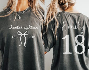 18th birthday shirt, 18th birthday shirt for girls, chapter 18th shirt, 18h birthday for Daughter from mom, 18th birthday Tee gift for her