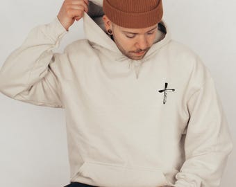 Cross Hoodie for men, Christian Faith Hoodie, Bible Verse, Christian Hoodie for men, Bible Verse Sweatshirt, Christmas Christian gift men