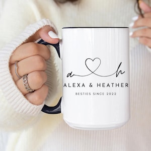 Custom Best Friend Mug Gift Custom Bestie Mug, Personalized Best Friend Gift, Friendship mug, Friend Birthday, Christmas Gift, Long Distance