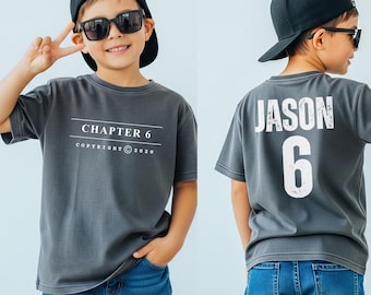 Funny 6th Birthday Shirt for Boys, Custom Name Birthday Tee Name and Age, Level 6 unlocked, Birthday boy shirt, 6th Birthday Gifts boys.