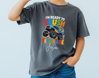 1st Grade shirt for kids, Shirt For Boys with Name, Back To School Shirt, Personalize 1st Grade Shirt, First Day Of School