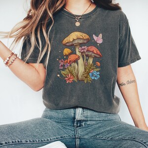 Boho Mushroom Hoodie, Nature Lover Hoodie, Mushroom Lover Collector, Gardener Hoodie, Cottage Core Aesthetic, Gift for Mushroom Hobbies