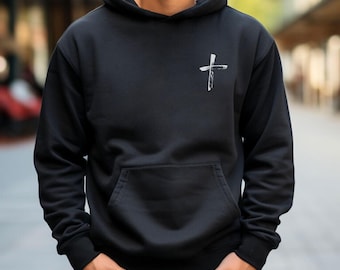 Cross Hoodie for men, Christian Faith Hoodie, Bible Verse, Christian Hoodie for men, Bible Verse Sweatshirt, Christian gift for Men