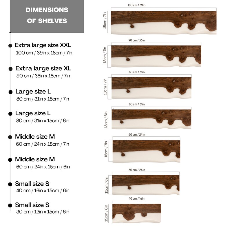 Custom Order for Kayla 2 Shelves 24x16 / Matte Black Epoxy / Elm Wood