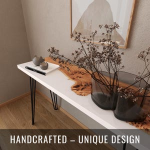 Elm Wood Console Table | Narrow Table | Handmade Wood Table With Epoxy | Live Edge Console Table | Console Table for Entryway, Living Room
