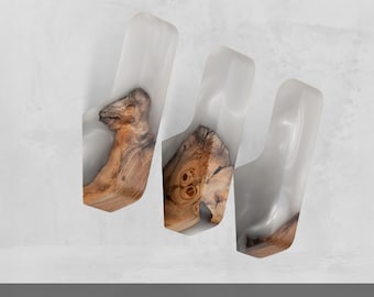 Art Deco Epoxy Hook, Wall Mount, Coat Hanger, Towel Hook, Hat Hook - entryway hooks for home decor, bathroom, office
