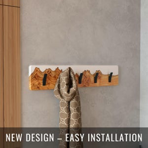 Entryway key holder, dog leash hook on wall/ Elegant Coat Rack with metal hooks - hat hooks, wall hooks, bathroom towel hooks, coat hooks