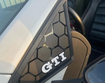 2X Stickers Avery golf 7 AVANT vitre Noir mat Alveoles ou avec GTI GTe GTD r mk7