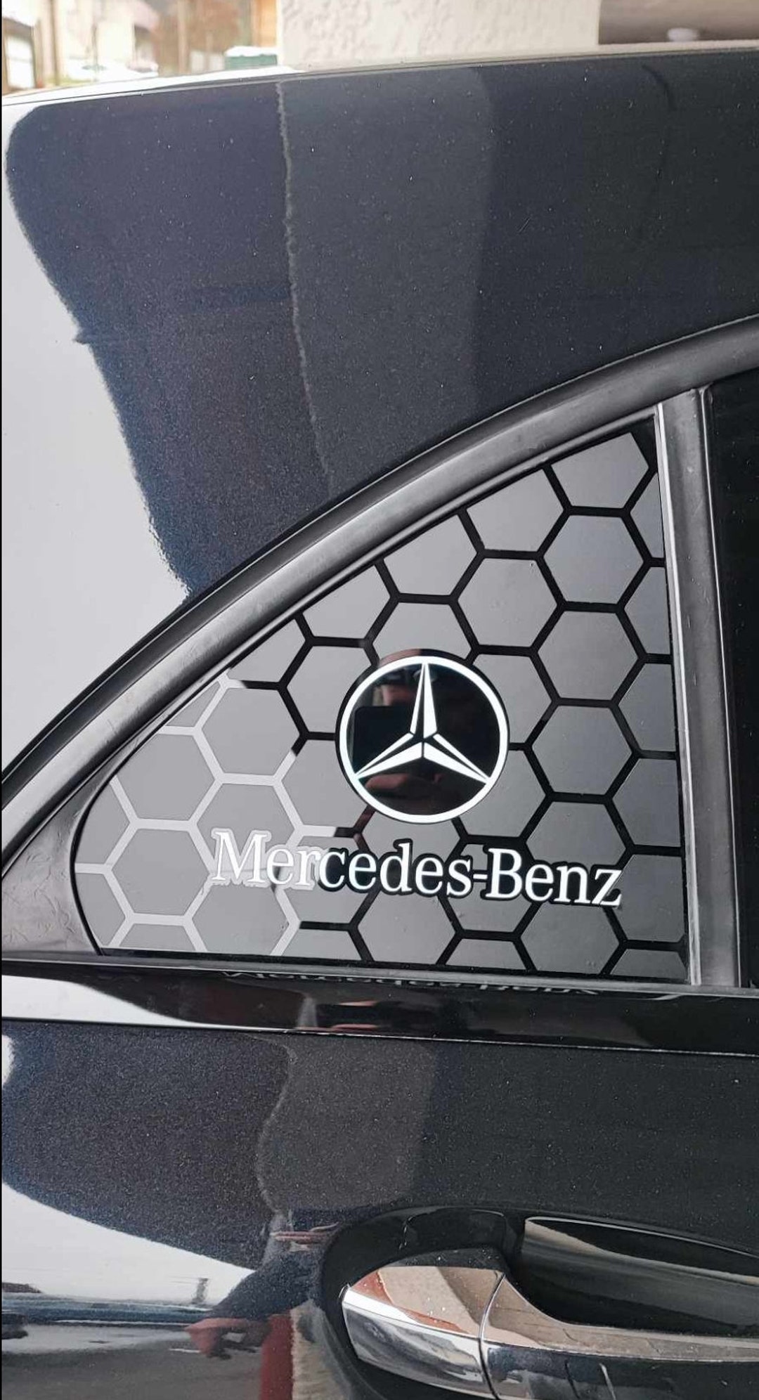 2X Rear Quarter Window Stickers Class A or Amg 2013-2019 Honeycomb ...