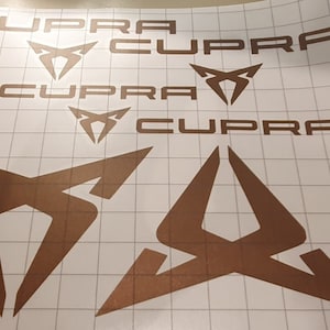 6X Stickers 15cm cupra copper color for Formentor Leon ateca 5F KL