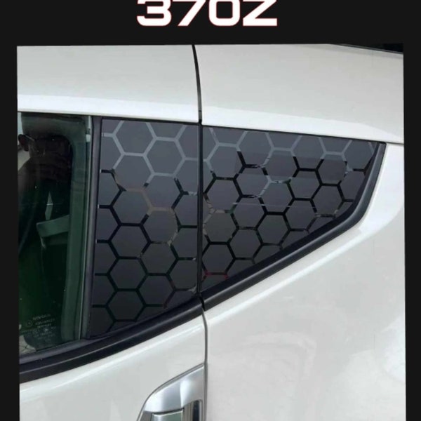 4X Matte black Avery Stickers Uprights / pillars + rear window quarter panels + Possible Text