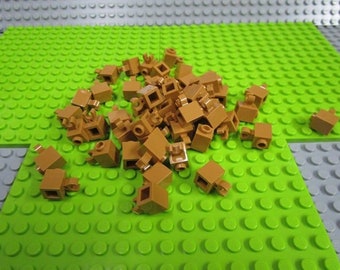 50ct Lego Medium Nougat Brick, Modified 1 x 1 with Open O Clip