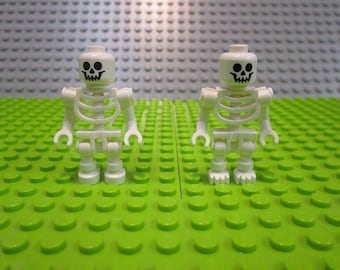 2 Lego White Skeleton Minifigure