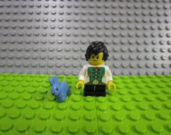 Lego Minifigure Kid with Rabbit