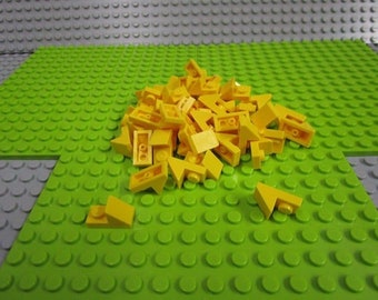 50ct Lego Yellow Slope 45 2 x 1 with 2/3 Cutout